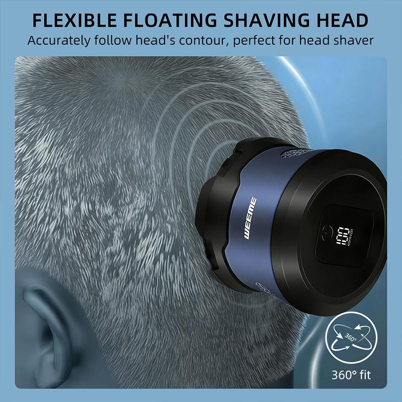 Weeme Head Shavers for Bald Men, Upgraded Magnetic Head Shaver, Multifunctional Shaving Head, Wet/dry Electric Razor, Mens Bald Head Shaver Kit, 5v Power Consumption