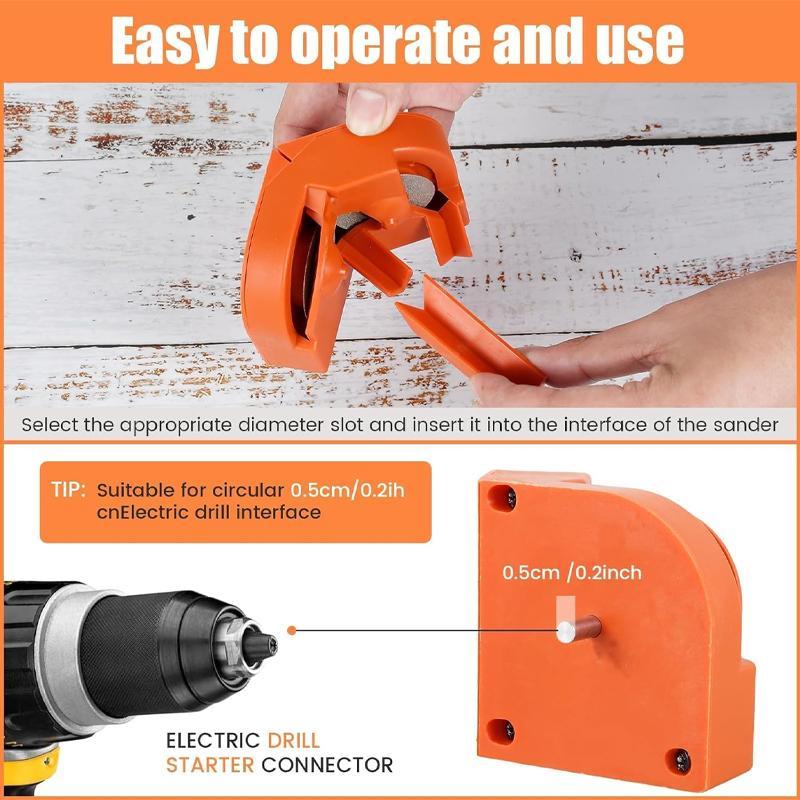 4-in-1 Portable Drill Sharpener, 1 Set Multipurpose Drill Grinding Tool, Durable Multi-purpose Drill Sharpener for Chainsaws Drill Hand Tools