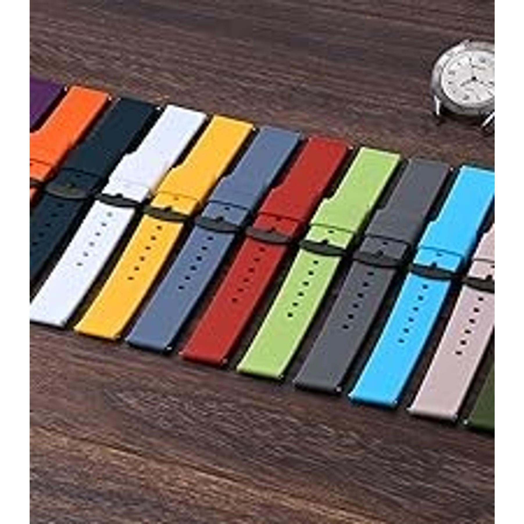 22mm Braided Nylon Watch Band for Men & Women, Quick Release, Black Stainless Steel Buckle - BlackGift