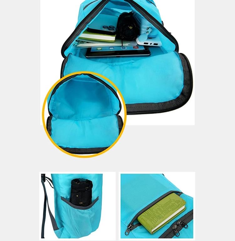 Men's and Women's Outdoor Sports Waterproof Foldable Backpack Large Capacity Portable Camping and Hiking Day Bag Travel Backpack