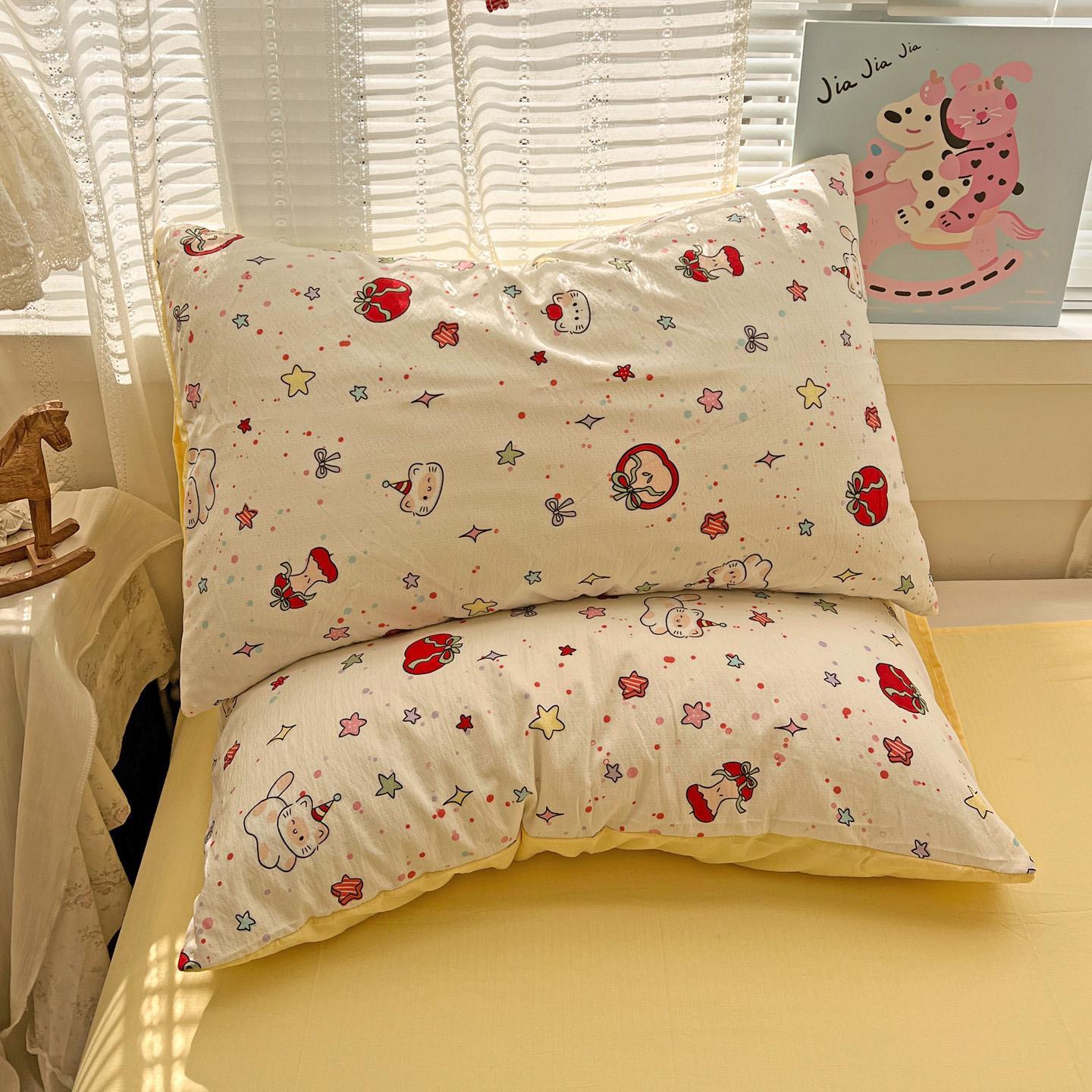 4pcs Double Layer Soft Bedding Set, Cartoon Sheet Set, Single Person Three-Piece, Suitable for Bedroom, Guest Room, Dormitory