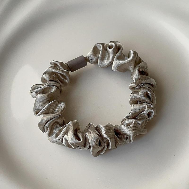 Solid Color Satin Scrunchies, ElegantScrunchies for Women & Girls, MinimalistHeadwear Suitable for Thick Hair, FashionHair Accessories for Party, Daily Decor, HairAccessories Set