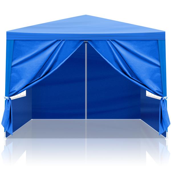 10'x10' Gazebo Waterproof Outdoor Canopy Patio Tent Party Tent for Wedding BBQ Cater, Blue