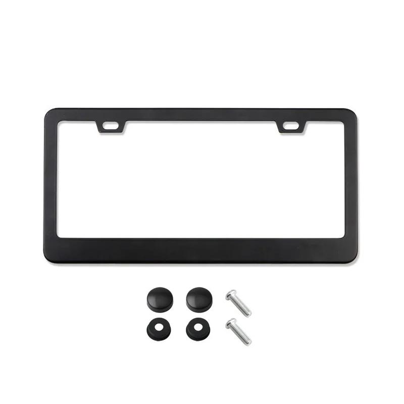 Us Standard Car License Plate Frame, American Style Carbon Fiber License Plate Holder, Automotive Accessories for Cars