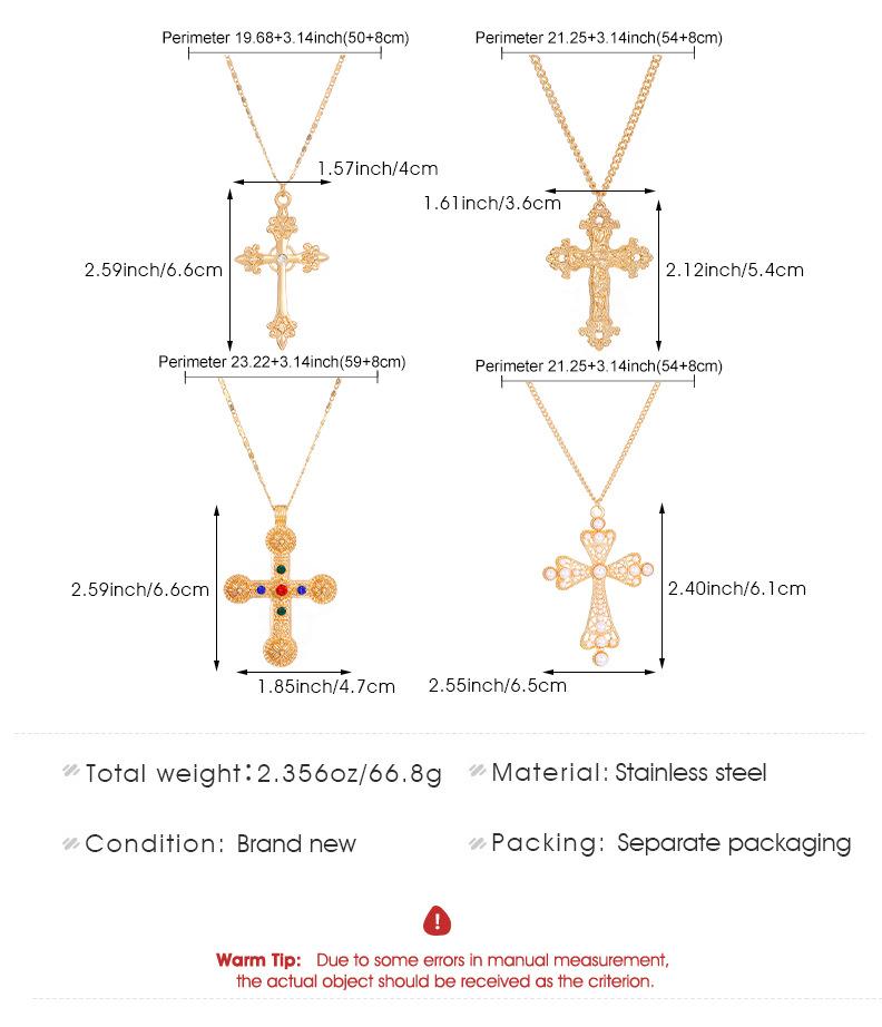 Punk Cross Multi-Layer Stackable Necklace| Alloy Pendant for Men & Women