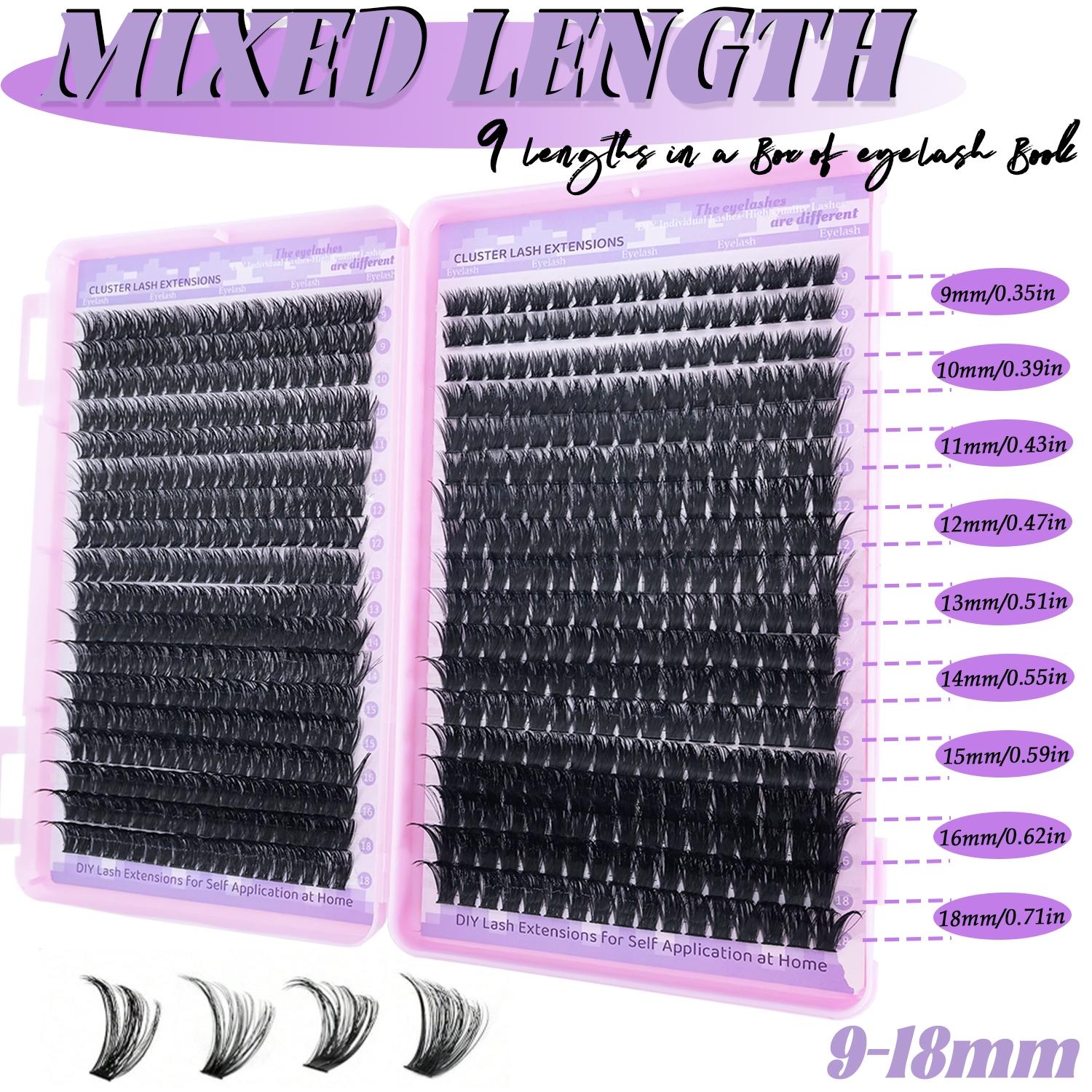 DIY Individual Lashes kit, Eyelash Extension kit, 30D40D, 60D80D, 9-18mm, Natural/Daily/Dense Look, Suitable for Diy At Home, D Curl Individual False Eyelash, Volume False Eyelashes, Eyelash Extensions Set, Wedding, Music Festiva