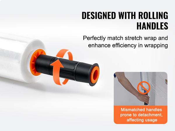 VEVOR Stretch Film, 15 inchesx 1000 feet, 4 Pack, 60 Gauge Industrial Strength Clear Durable Stretch Wrap Roll, Heavy Duty Shrink Film Stretch Wrap with Handles for Pallet Wrapping Shipping Moving VEVOR Stretch Film, 15 inchesx 1000 feet, 4 Pack, 60 Gauge Industrial Strength Clear Durable Stretch Wrap Roll, Heavy Duty Shrink Film Stretch Wrap with Handles for Pallet Wrapping Shipping Moving