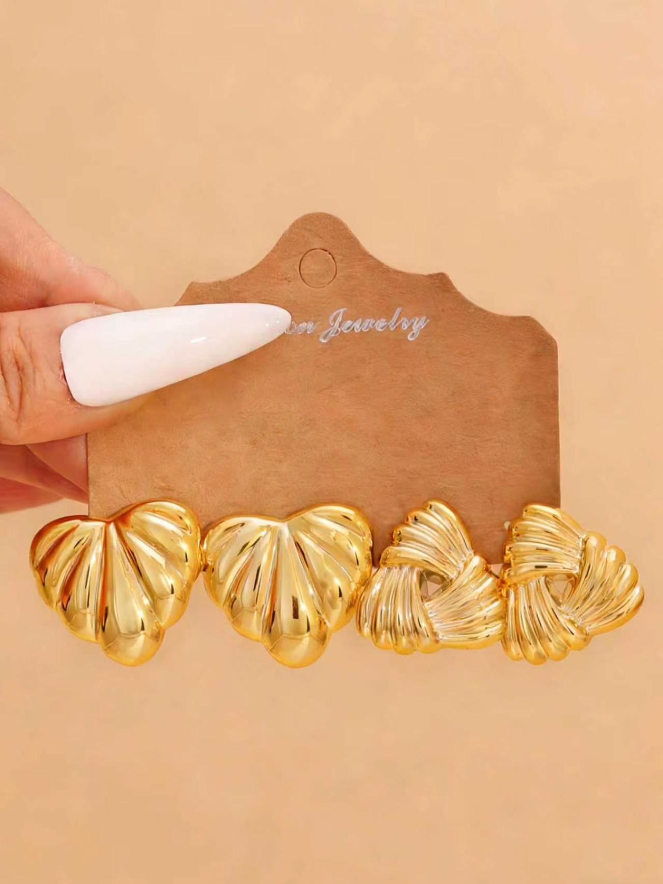 Fashion Earrings Set, Geometric Leaf Earrings, Flower Earrings, Water Drop Earrings, Elegant for All Seasons