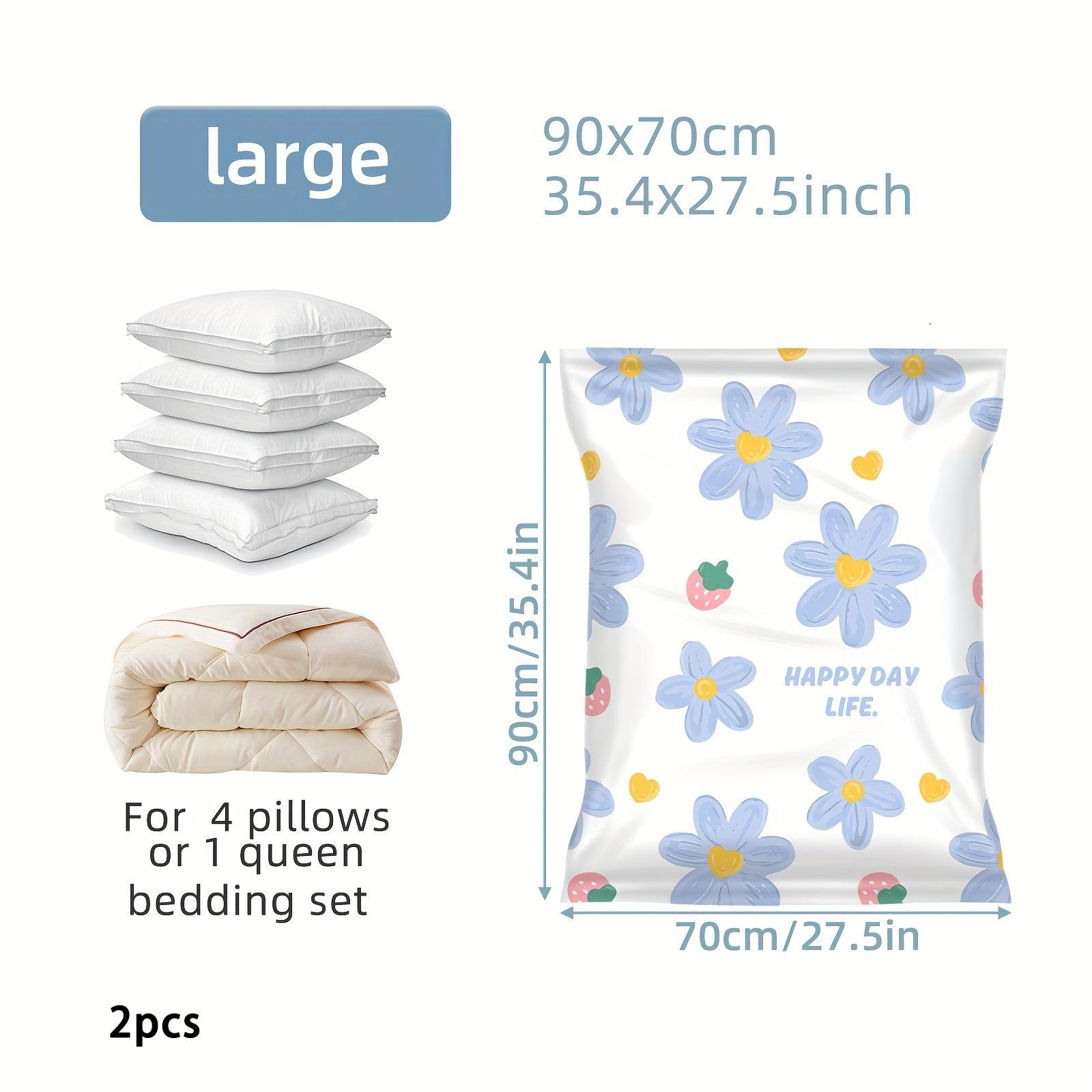 Vacuum Compression Storage Bags, Space Saving Bags, Vacuum Sealer Bags, Long Rectangle Plastic Multi-Functional Bag with Zipper Seal, Moisture Proof, Saves 80% Space