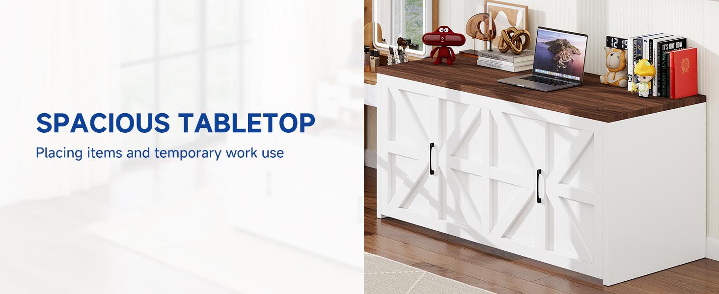 Lilypelle 2-in-1 Murphy Cabinet Bed – Farmhouse Hideaway Foldable Platform Bed for Guest Room, Bedroom, or Home Office, Up to 650 Lbs