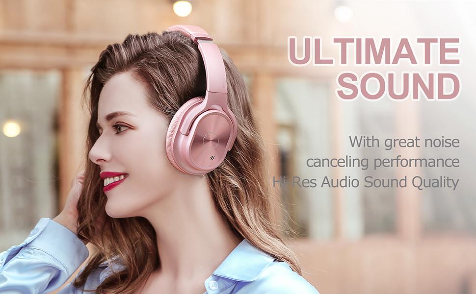 ZIHNIC PN9 Active Noise Cancellation Headphones,Wireless On Ear Bluetooth Headset, ,Foldable Earphones with Bulit-in Mic Over Ear,12 Months Warranty,Multi-color Optional Audio Earbud Electronic Folding Noise Cancelling