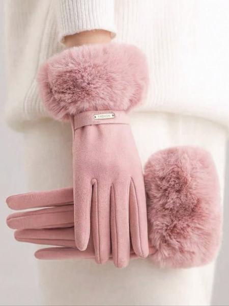 Women's Touchscreen Gloves, Waterproof Design, Soft Warm Wool Lining, Outdoor Winter Gloves, Casual Style, Fitted Fit