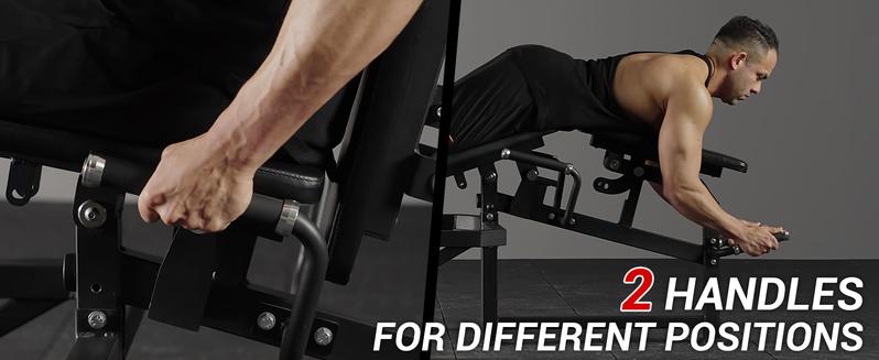 Leg Extension & Curl Machine - Single Leg Extension for Home Gym Fitness Workout Equipment, Adjustable Plate-Loaded Exercise Bench