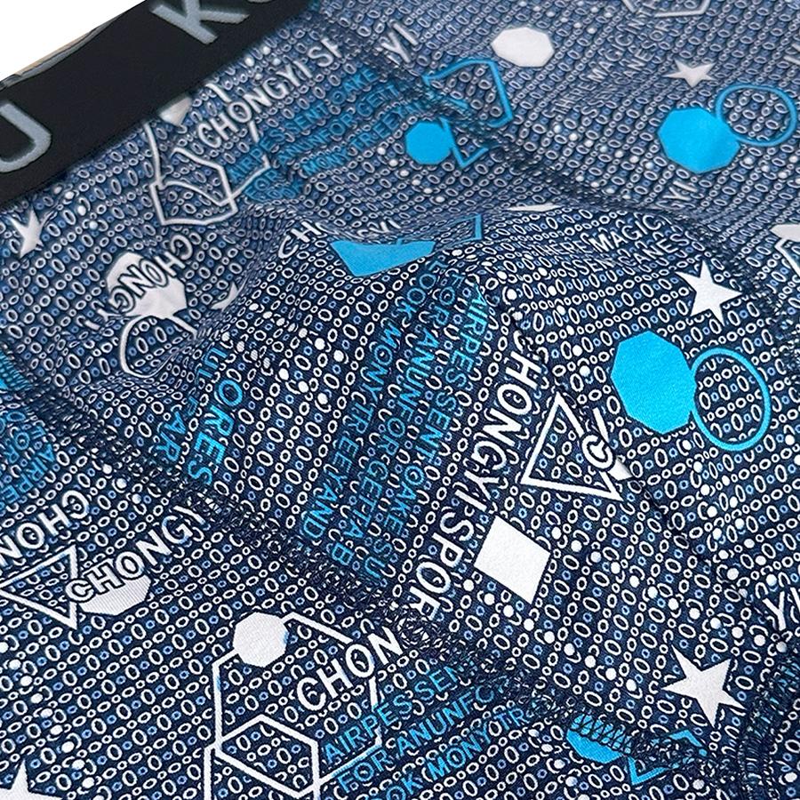 KJFISTMU 16-piece men's boxer briefs set, graffiti print, stylish underwear, comfortable, soft, and breathable. Cloud-like soft touch, silky fit, suitable for sports and workouts, wearable in all seasons. Men's apparel. Fabric for men's clothing.