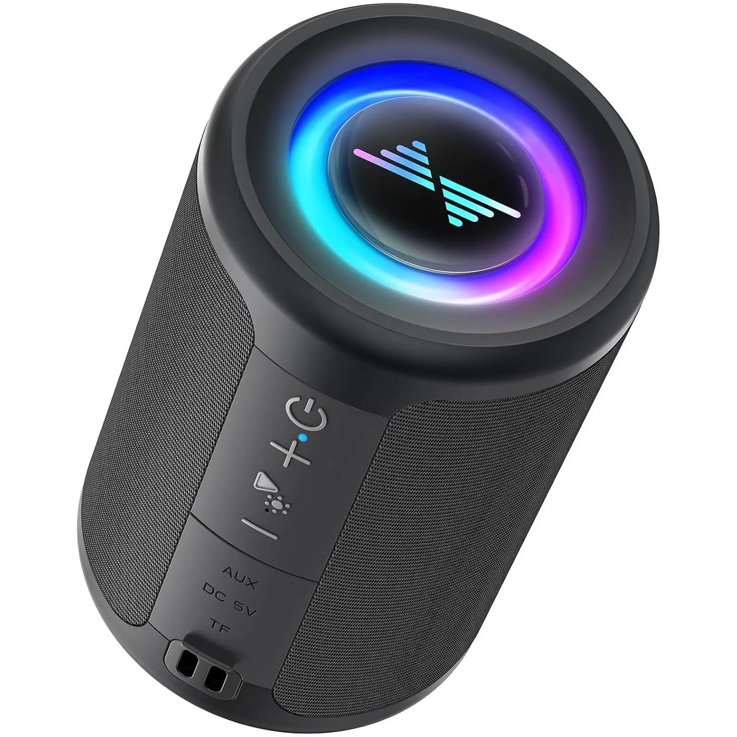 Small Portable  Speaker with Lights, TWS Stereo Surround Sound, Type C ,  5.3, AUX TF Card Input,  for Outdoor , Coolest Gifts