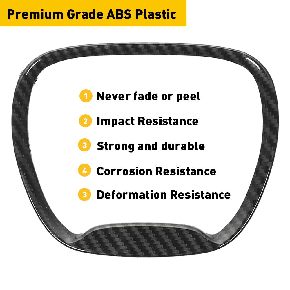 AUXITO For 2014-2021 Dodge Durango Jeep Grand Cherokee SRT8 Steering Wheel Trim Fit decoration