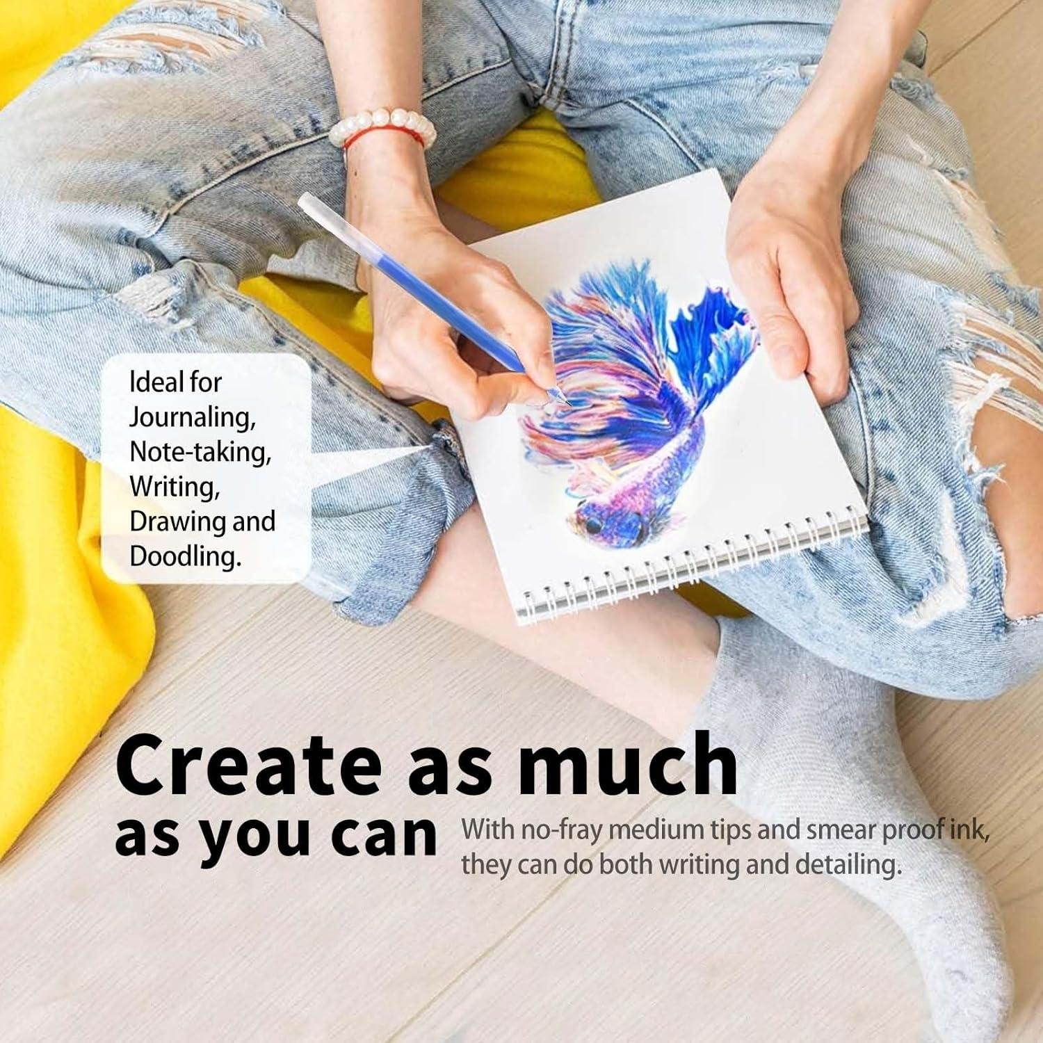 Gel Pen Set, 9 Counts/box Journal Coloring Pen, Assorted Rainbow Colors Pen Set for Adults Journal Coloring Calligraphy, Made for Everyday Writing, Journals, Drawing, Coloring Book Markers