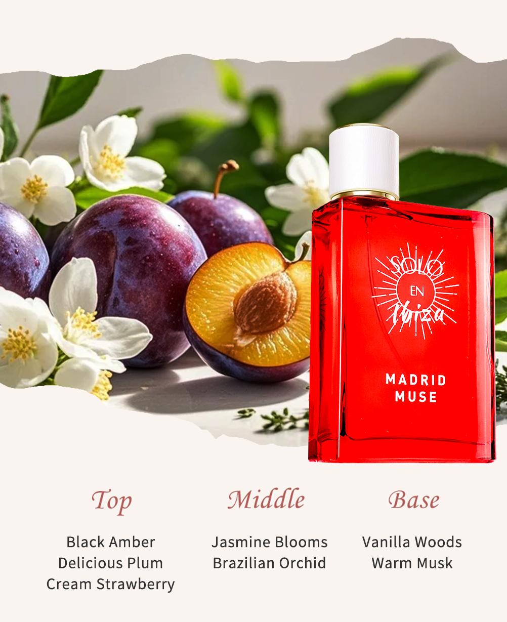 SOLO EN IBIZA 3.4 fl.oz Eau De Parfuma Spray For Men And Women - Long-Lasting Perfume, 4 Different Scent，Perfect For Dating, Daily Life, Parties, Gift Giving Fragrances