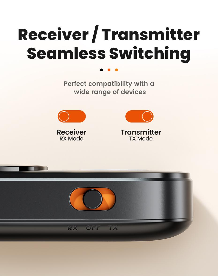 Toocki Bluetooth 5.4 Audio Reciever Transmitter RT/TX 2 In 1 3.5mm AUX Dual Device Adapter for TV Earphones Cars Airplane Car LED Display 3.5mm Jack AUX Bluetooth Dongle Toocki Bluetooth 5.4 Audio Reciever Transmitter RT/TX 2 In 1 3.5mm AUX Dual Device Adapter for TV Earphones Cars Airplane Car LED Display 3.5mm Jack AUX Bluetooth Dongle