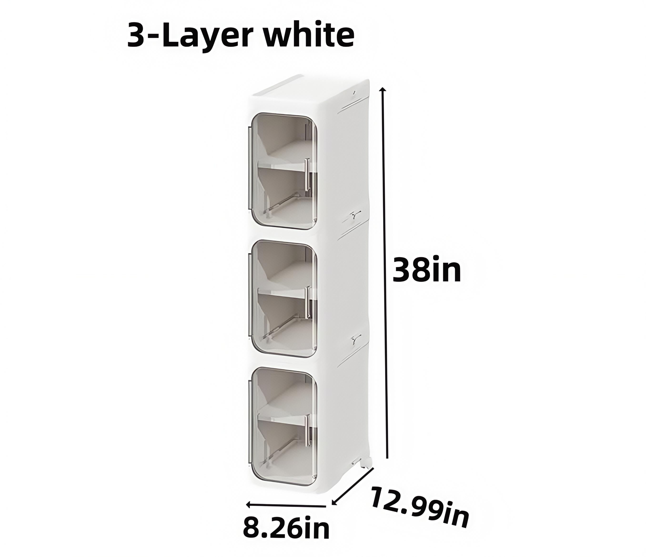 UFORU Narrow Storage Cabinet with Doors Space-Saving Magic! Storage Kitchen Cabinet with Adjustable Shelf Cabinet