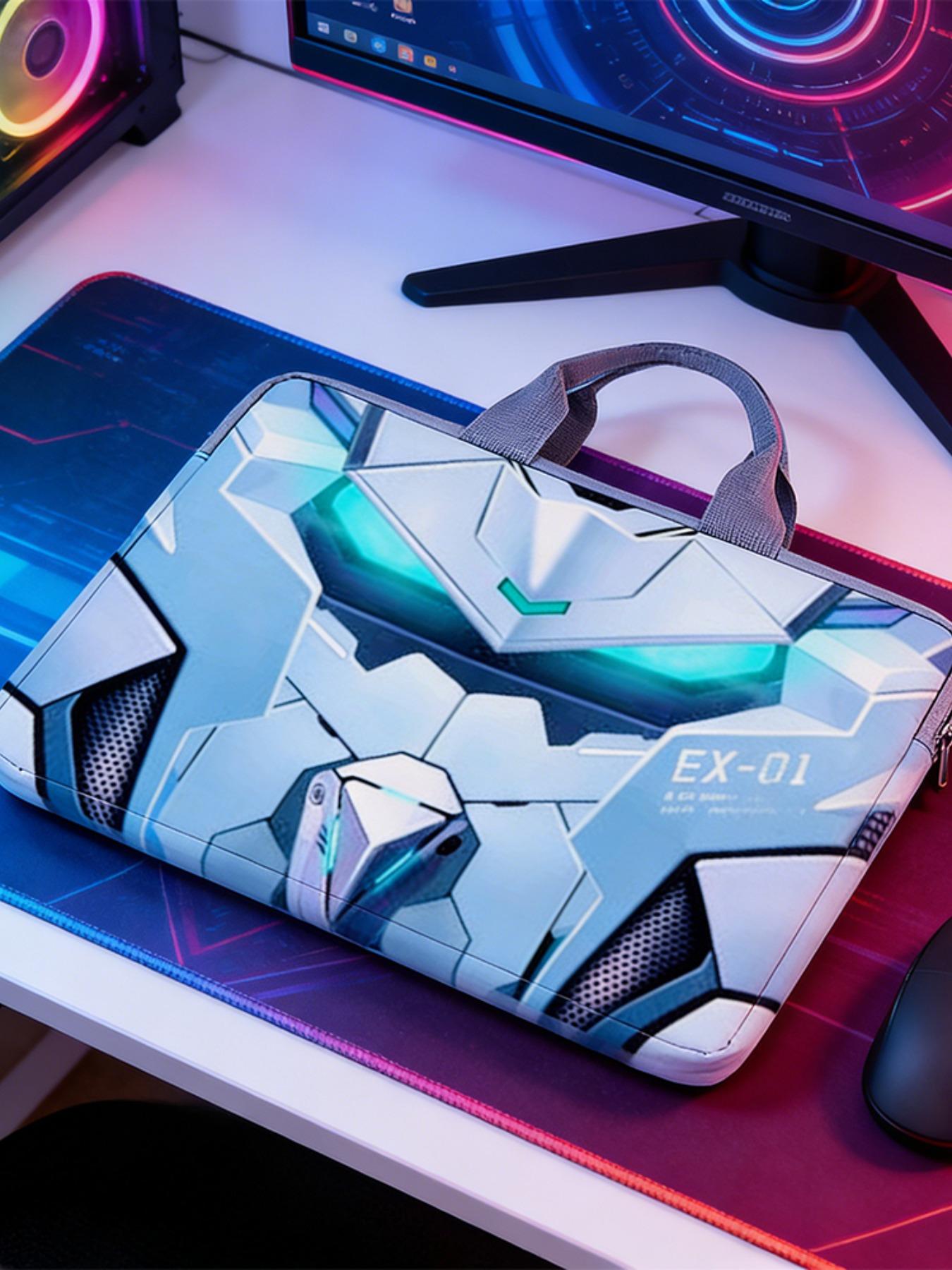 Cyberpunk Mechanical Laptop Bag, Large Capacity Ultra-Light Durable Design, 15 Inch Laptop Case for Travel and Daily Use