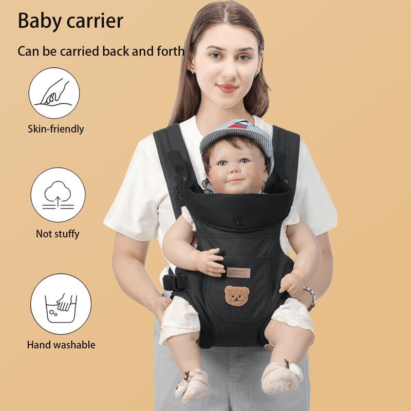 2 in 1 Lightweight Baby Carrier for Front and Back Carrying, Adjustable Buckle, Breathable Fabric for All Seasons, Multi-Functional Design for Easy Outings