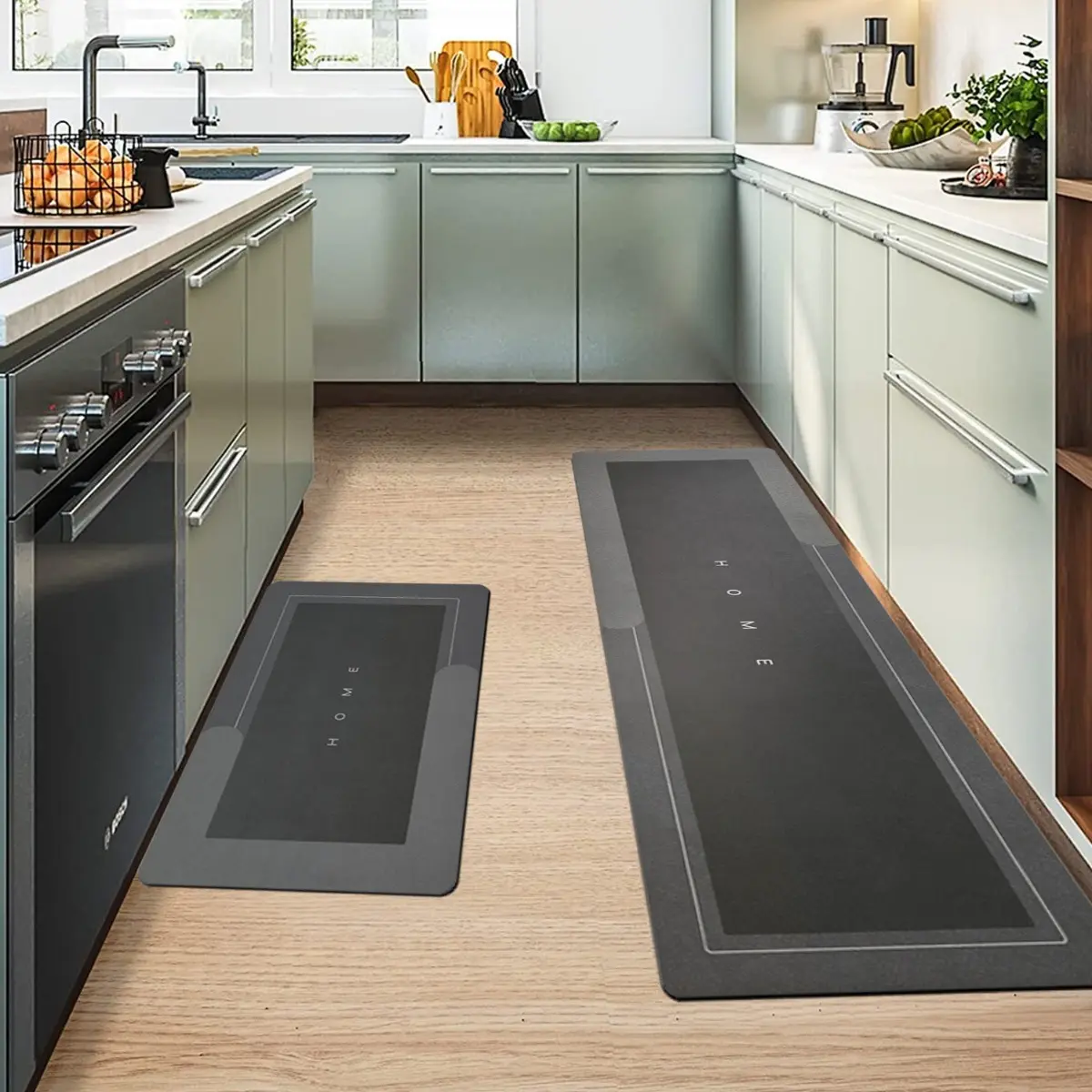 2pcs Diatomaceous Earth Kitchen-Bathroom Mats Combo Pack - Absorbent, Non-slip, Fast Drying, Suitable for Living Room, Ideal Holiday Gift for Family