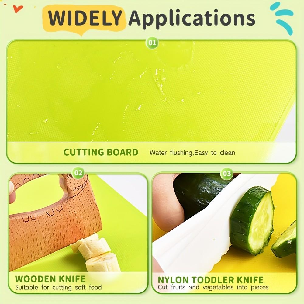 13-Piece Kids Kitchen Wooden Tool Set Play Kitchen Accessories Includes Cutting Board Sandwich Cutter Peeler Perfect Real Cooking Gift for Toddlers Birthday Present Kitchen Pretend Play Set