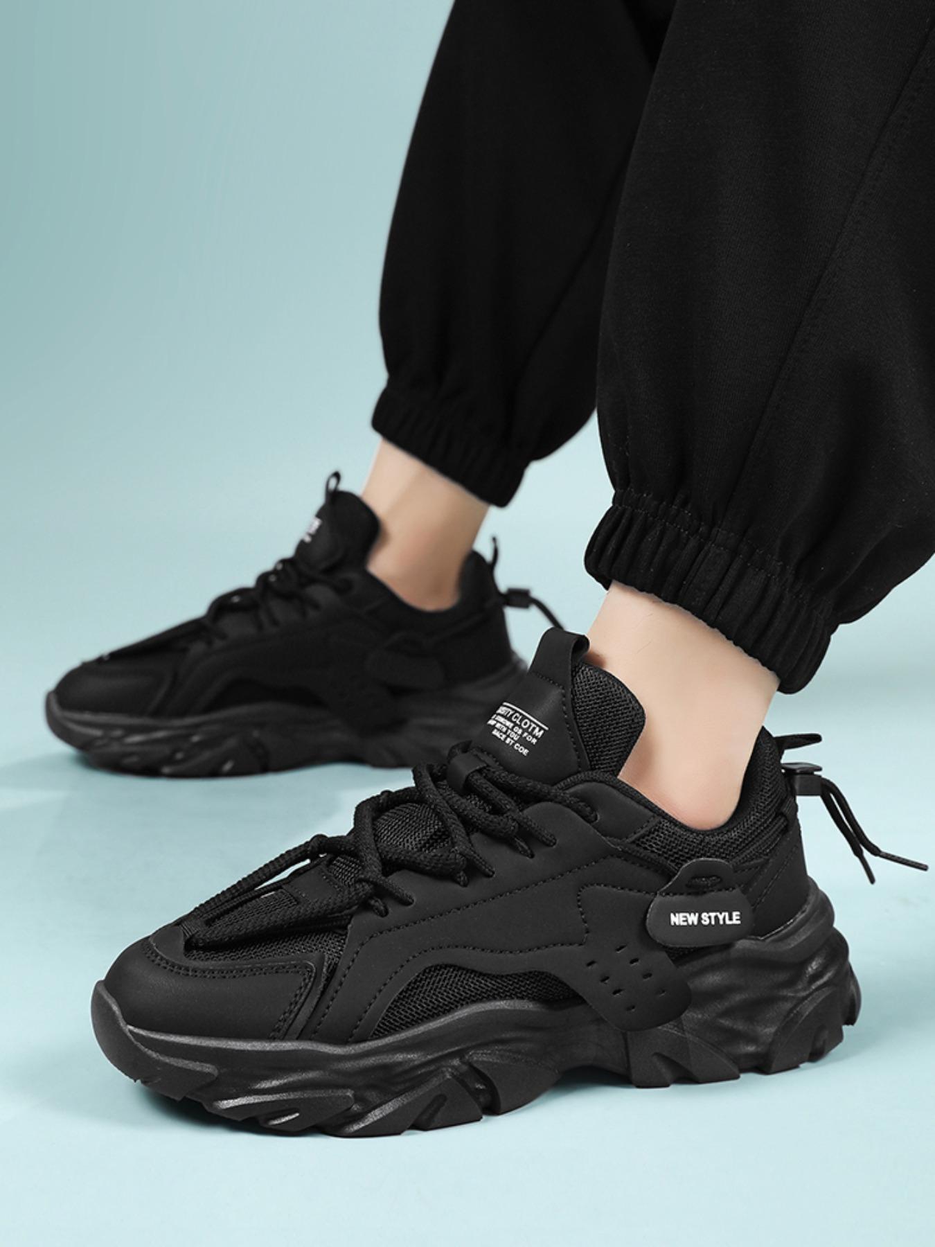 Men's Sporty Lace Up Walking Shoes, Casual Comfortable Breathable Running Shoes, Trendy All-match Sneakers for Daily Wear, Closed