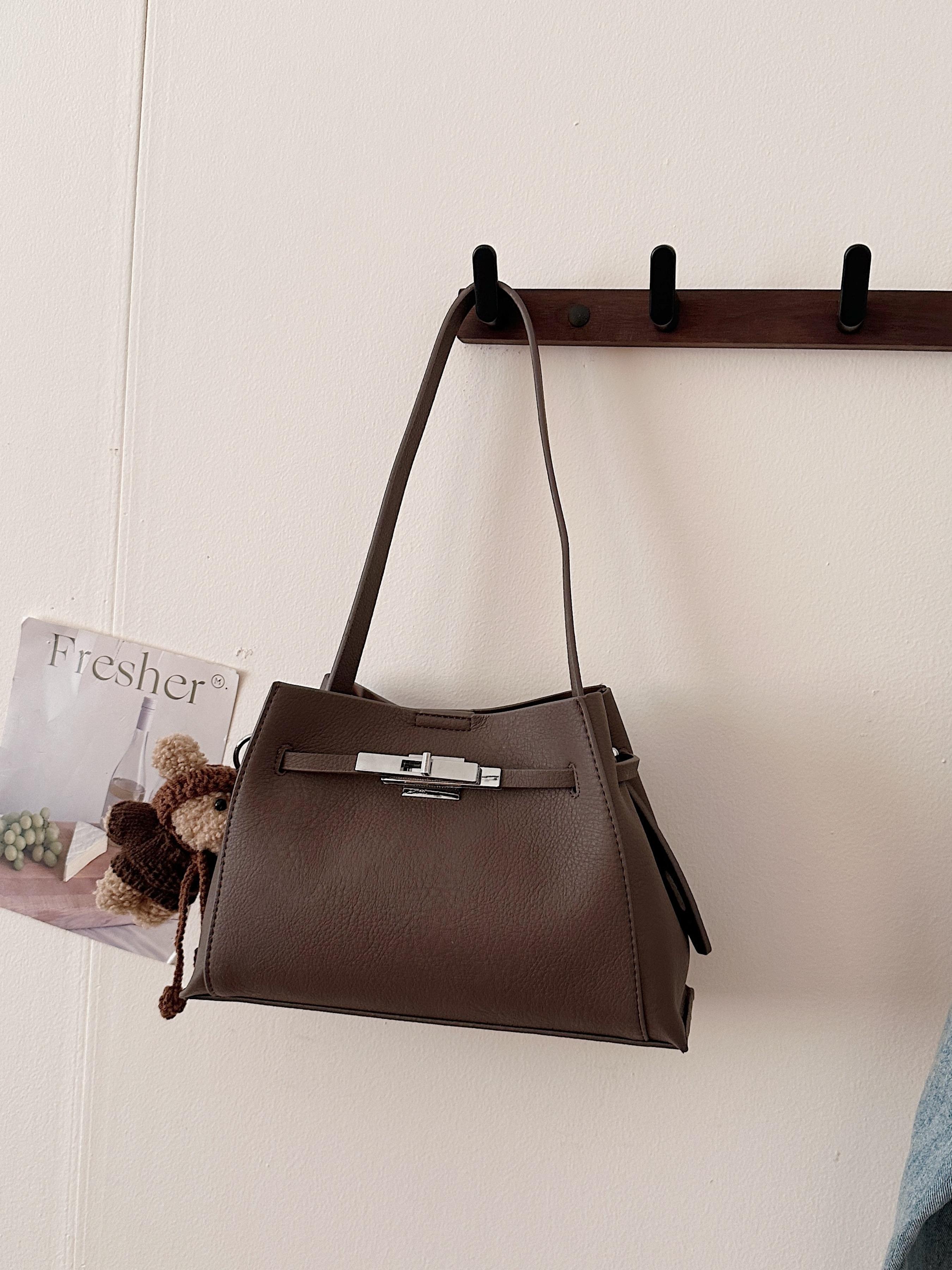 2026 New Fashion Versatile Casual Shoulder Bag, Large Capacity Handbag, Underarm Crossbody Bag, Kelly Bag, Stylish and Practical, PU Tote Satchel