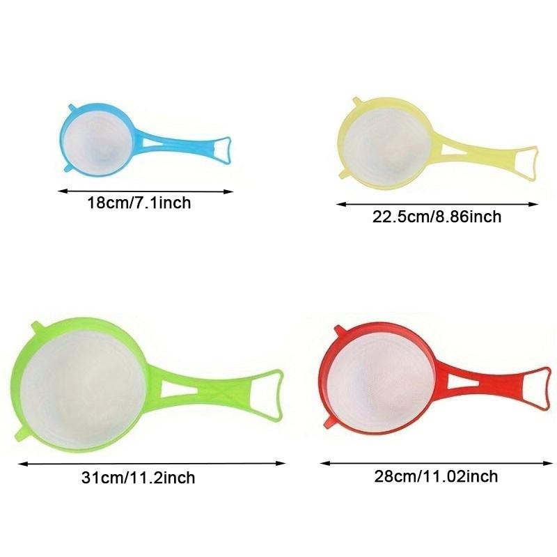 1 Set Fine Mesh Screen Set. Flour Sieve Filter Spoon with Handle. Sugar Sieve Fine Screen Tea Filter. Suitable for Powdered Sugar, Soybean Milk, Flour and Washed Rice. Necessary Baking Tools. Kitchen Filter Appliance.