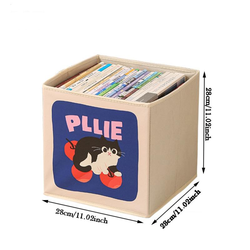 Cartoon Multifunctional Storage Box, Large Capacity Thick Fabric Moisture-Proof Organizer, Bedroom Clothing Magazine Holder