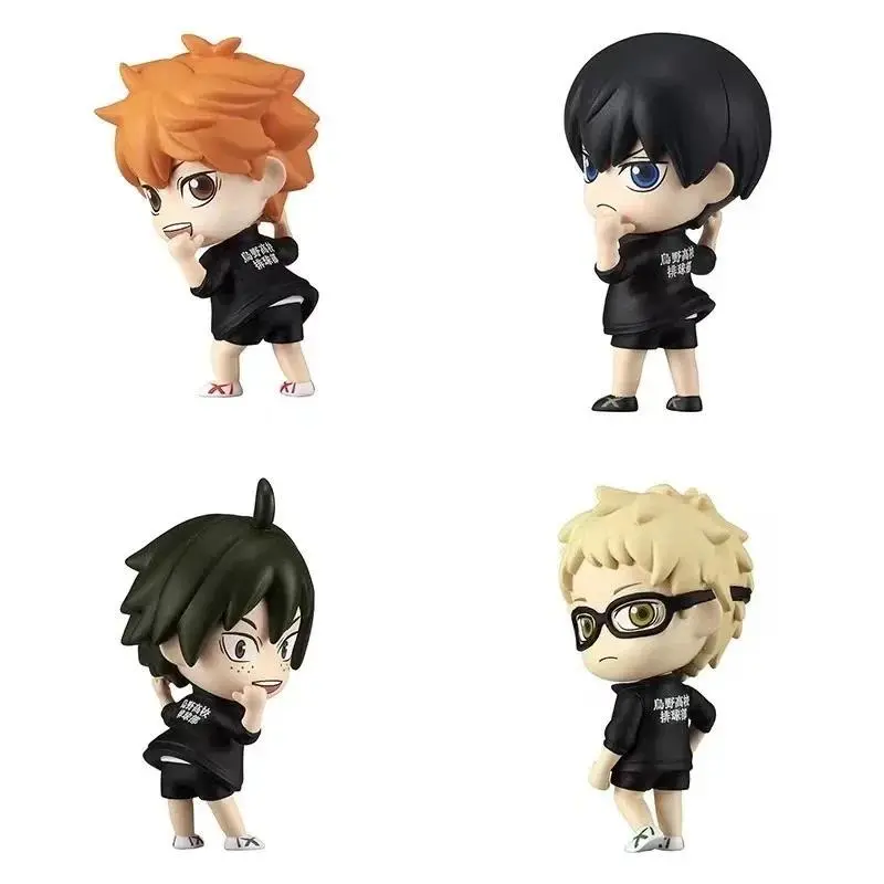 Genuine Gacha Haikyuu Shoulder To Shoulder Sitting Figure Shoyo Hinata Tobio Kageyama Action Figure Toys