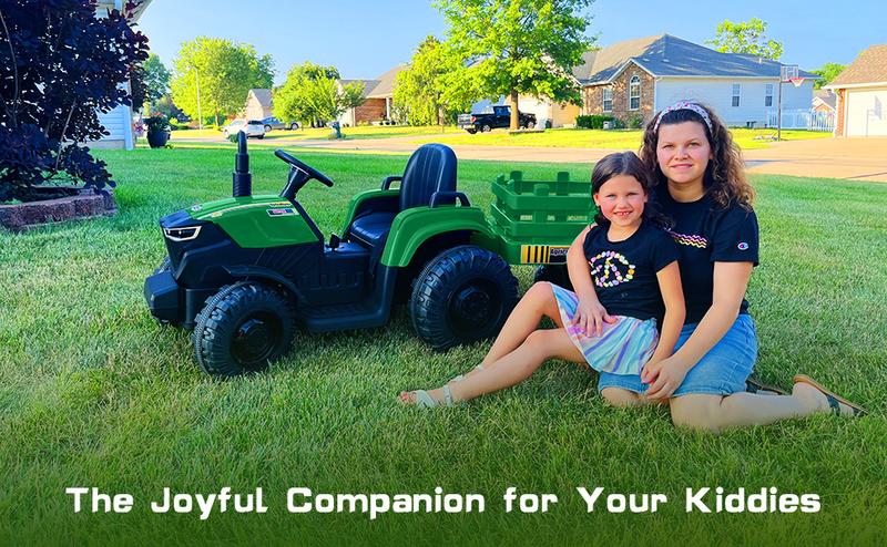 Hikiddo 24V 9Ah Ride on Toy for Big Kids, Kids Electric Vehicles Ride On Tractor Car for Ages 3-8 with Remote Control, 400W Motor