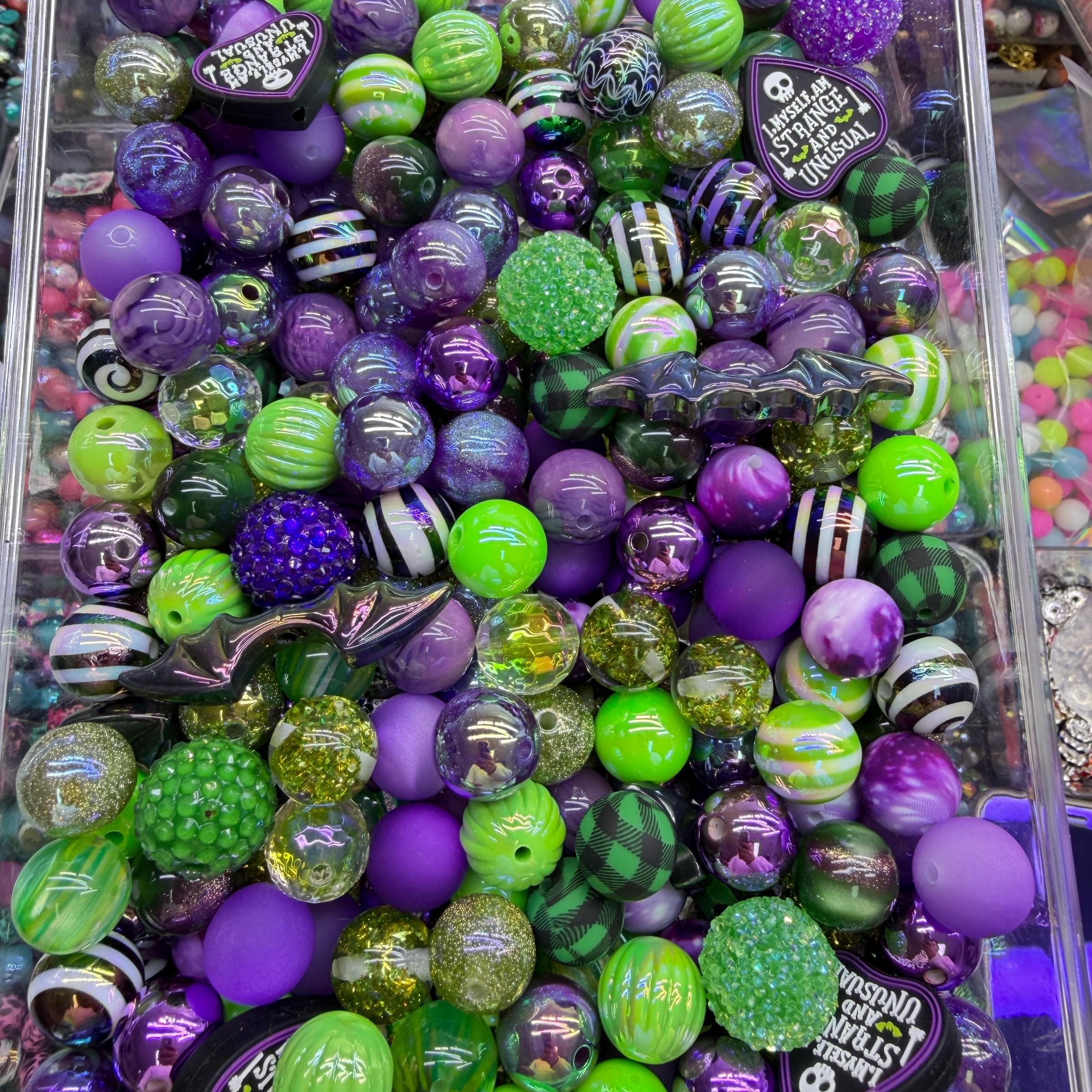 March Second Round Creative Acrylic Beads, DIY Mix Beads, Bead Assortment, DIY Beading, DIY Craft Embellishments, Used for Stringing Pens, Choking Hazard Warning, Ca Prop 65 Compliant, Non-Silver Color
