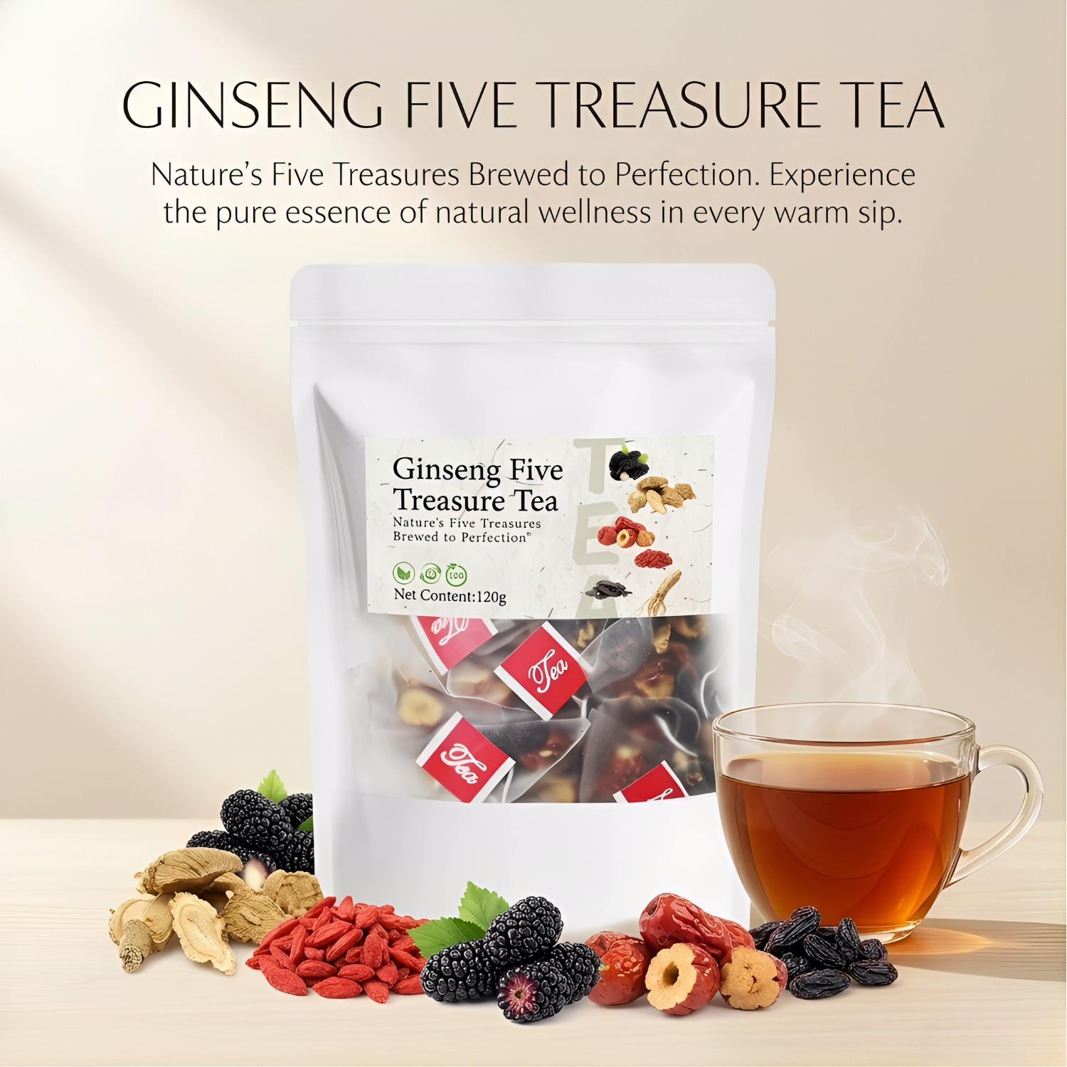 Kidney tea formula Ginseng Five Treasure TeaCombination Scented Tea Five Treasure Tea RedDate Wolfberry Tea Men's Tea Health TeaMulberry Herbal Formula Health Tea WB Kidney tea formula Ginseng Five Treasure TeaCombination Scented Tea Five Treasure Tea RedDate Wolfberry Tea Men's Tea Health TeaMulberry Herbal Formula Health Tea WB