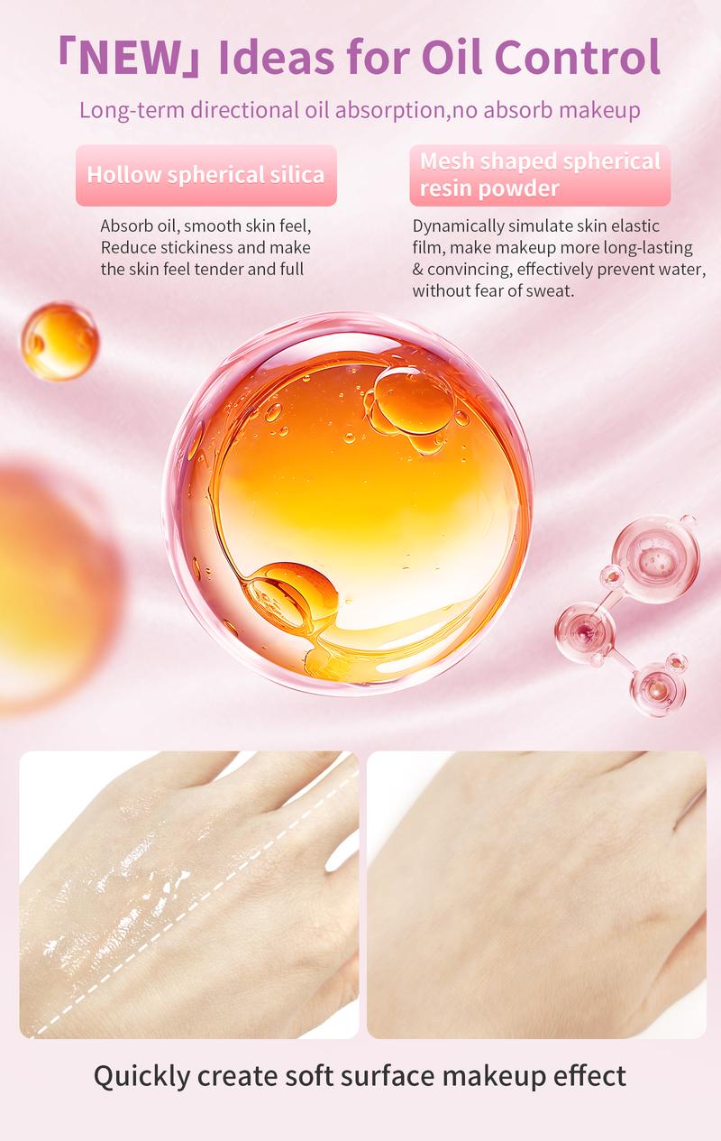 RTETETOK Makeup Setting Cream Oil Control Waterproof Matte Long-lasting Flawless Facial Makeup with Mirror Non-Lossing Powder Silky Cosmetic Smooth