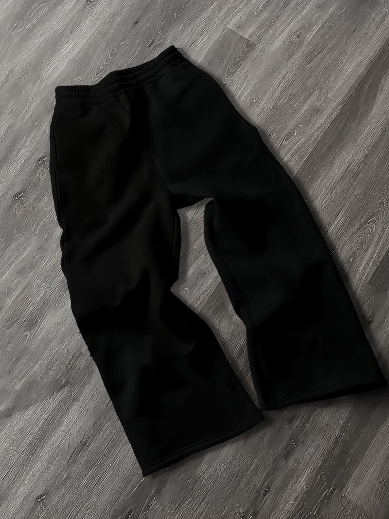 Men's Casual Street Style Cross Print Jogger Pants, Loose Fit Woven Fabric, Fall & Winter Fashion, Trendy for Men