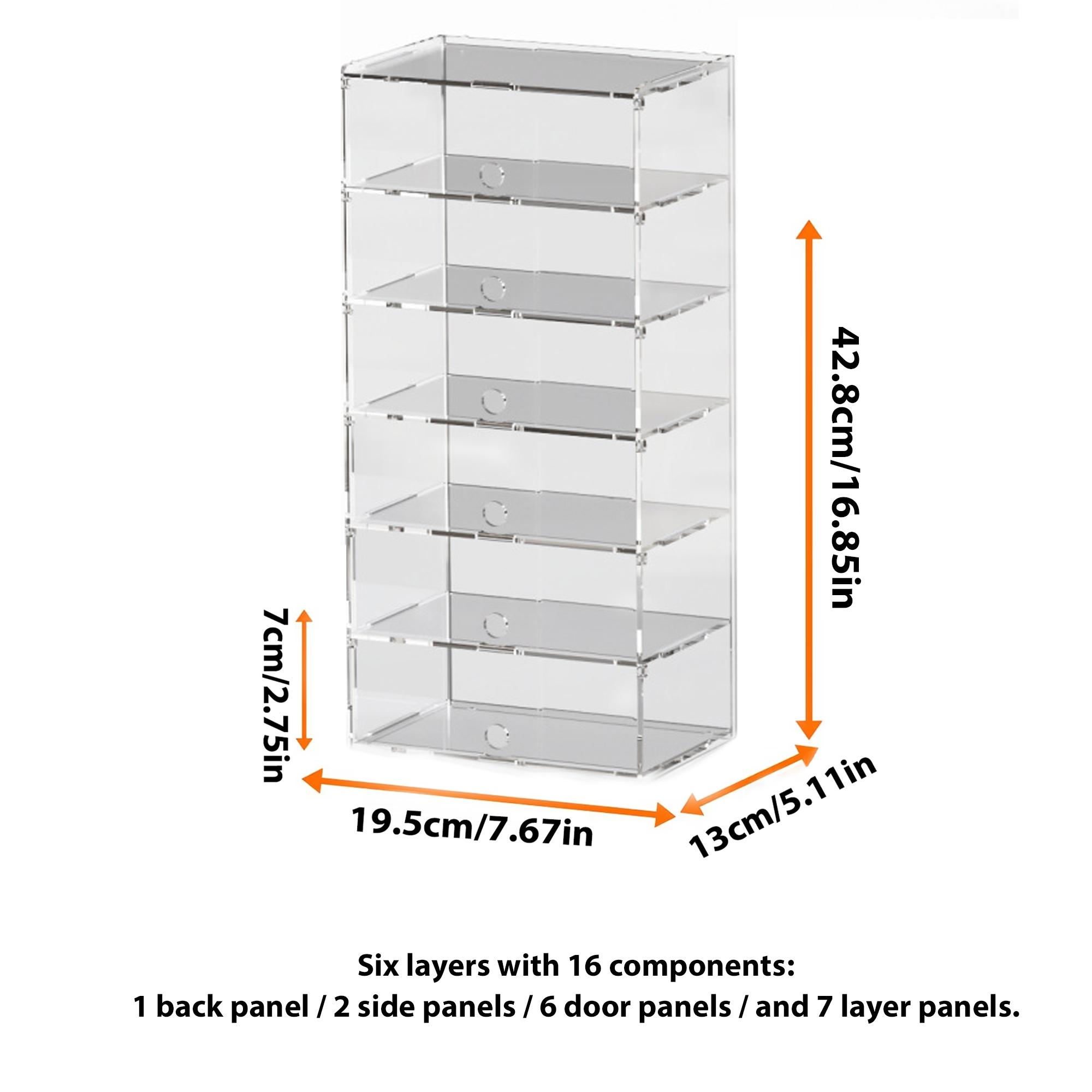 Car Model Display Box, Detachable Acrylic Storage Case, 2/3/4/5/6 Layers, Transparent Flip Cover, Easy Installation, Minimalist Design