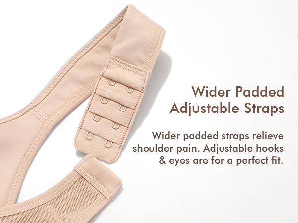 DELIMIRA Women's Front Closure Bras Posture Full Coverage Plus Size Underwire Unlined Back Support Plunge Seamless Bra B-H