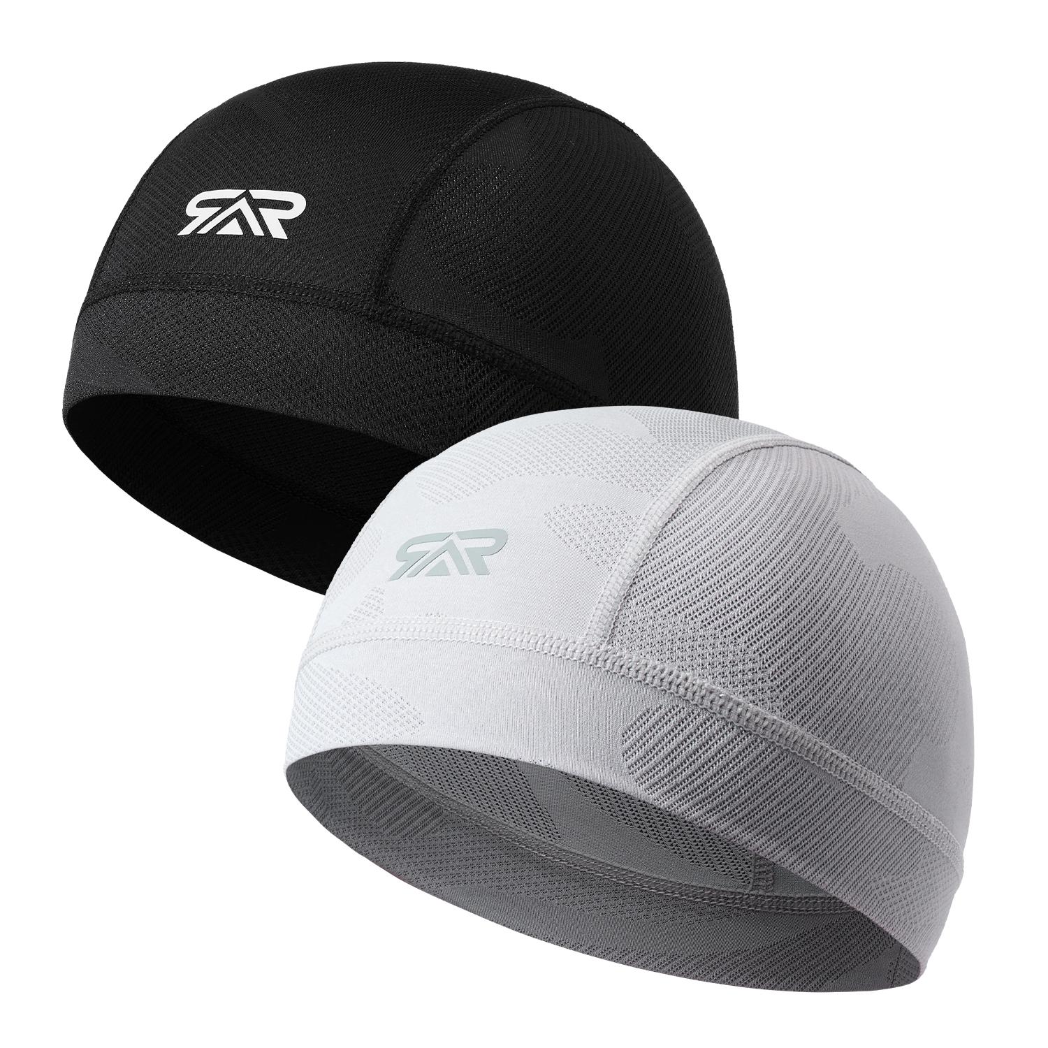 SHINEMEOTH Breathable Mesh Cycling Hat, Non-Fade Cationic Helmet Liner, Moisture Wicking Anti-Slip Skull Cap