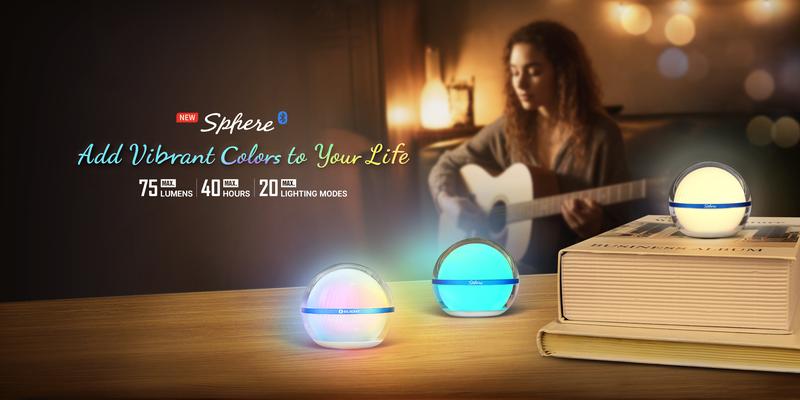 OLIGHT Sphere Smart Night Light, 75 lumens Stepless Dimming Table Lamp with Remotely APP Control, Magnetic Rechargeable RGB Ambient Light for Sleeping, Reading, and Relaxation