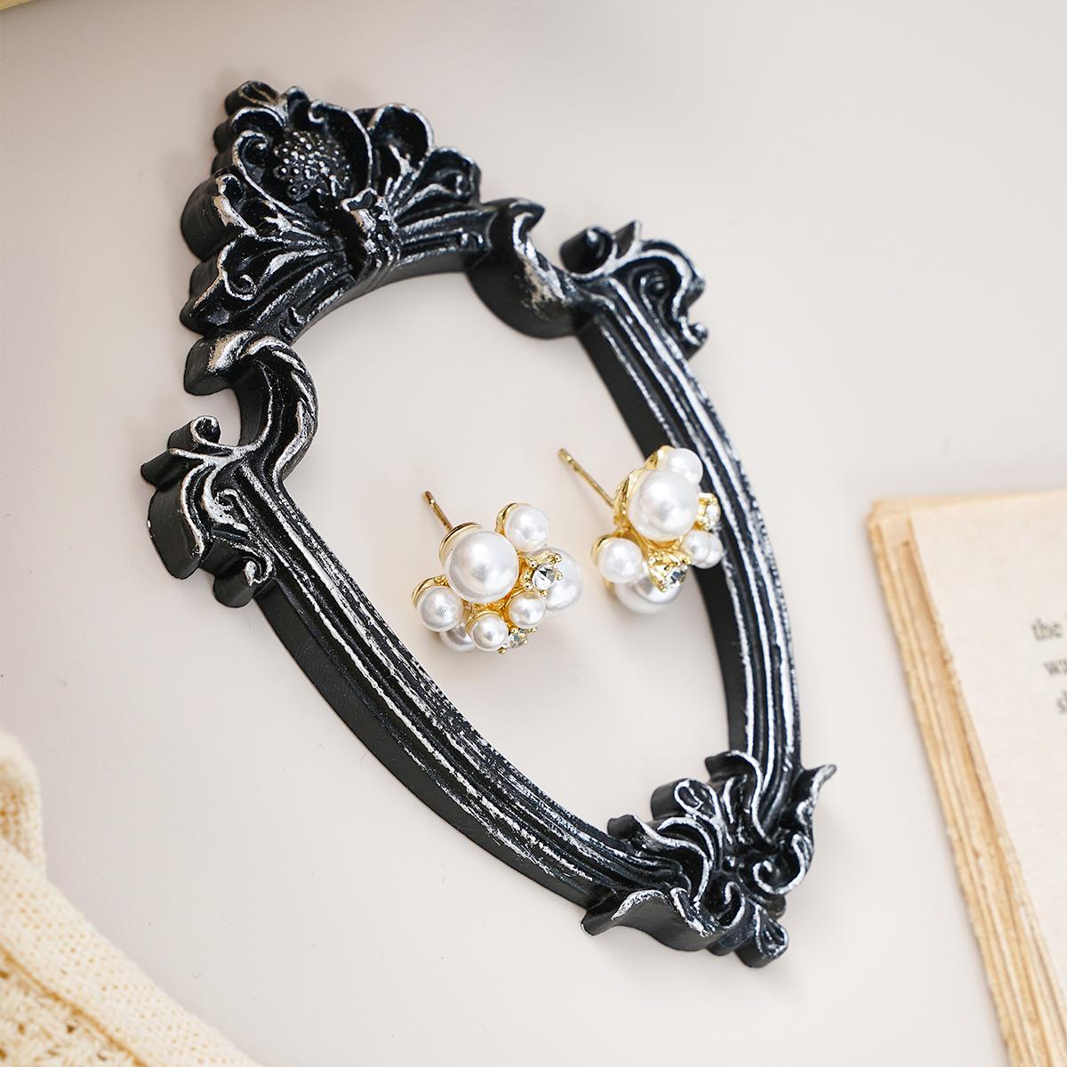 French Silver-Trimmed Mini Frame, Resin Desktop Decor, DIY Craft Accessory, Home Decoration, Wedding, Party, Holiday Decor