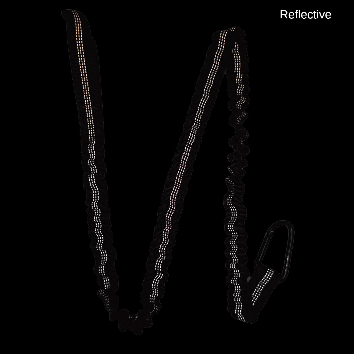 3-Pack of Premium Reflective Elastic Kayak Paddle Leashes - Safety Hooks, Coiled Lanyards, Anti-Lost Ropes, Durable Polyester Construction, Essential Accessories for Rowing Boats and Water Sports