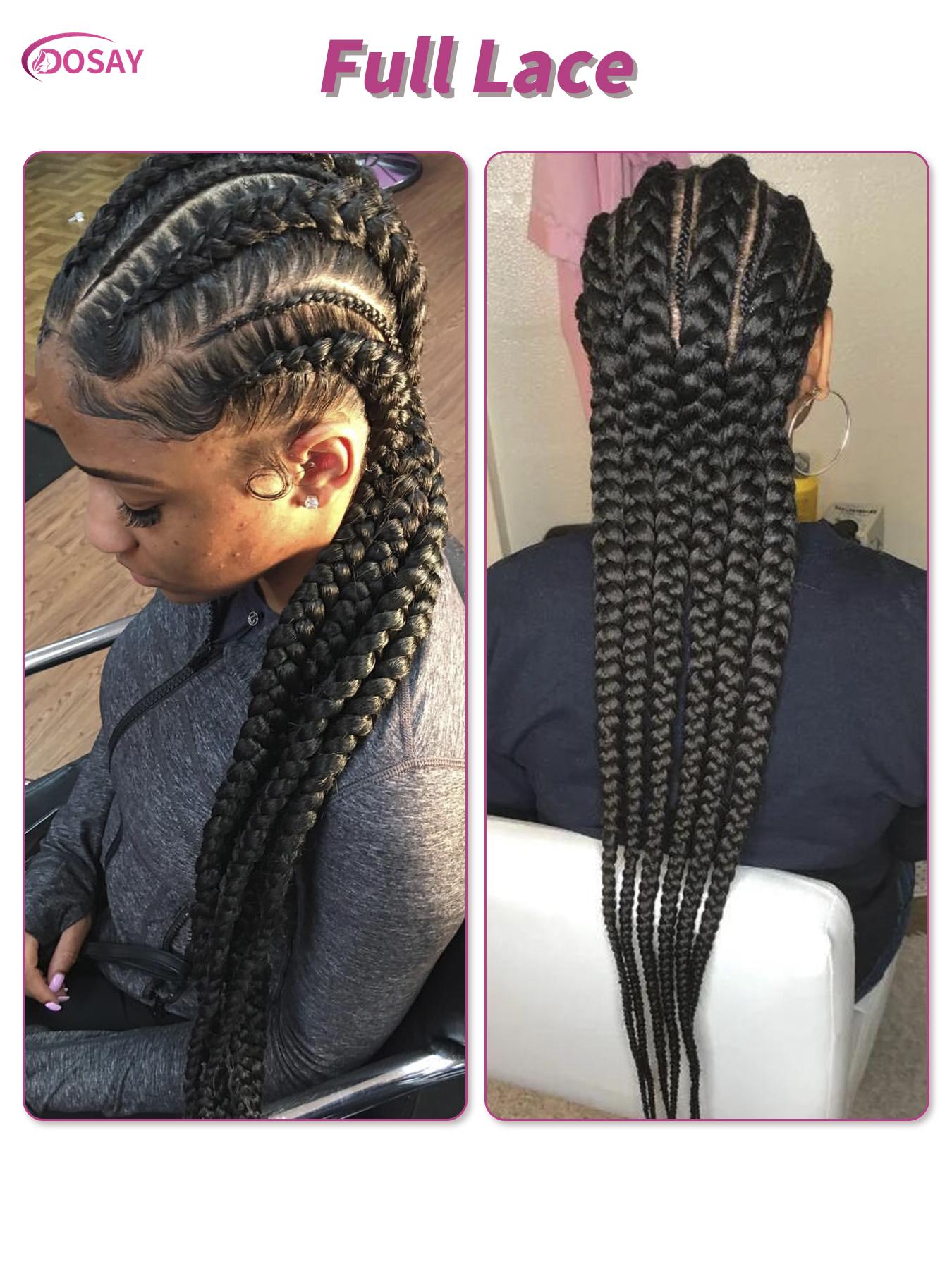 36-Inch Jumbo Knotless Box Braids Wig, 360 Full Lace Glueless Synthetic 36 main image 3