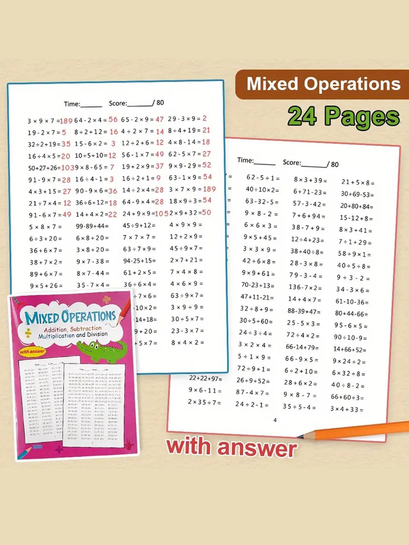 Multiplication and Division Workbook (including Handwriting Practice and Number Tracing) – A Math Workbook Suitable for Kindergarten To Primary School Levels, A Great Birthday and Holiday Gift, Suitable for School and Home Use.