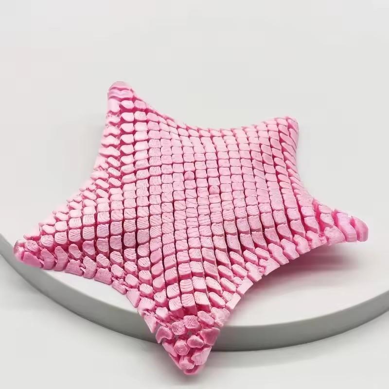 3D Printed Articulated Starfish Stress Relief Toy Flexible Fidget Toy Movable Joints Decompression Toy Marine Animal Desk Decor