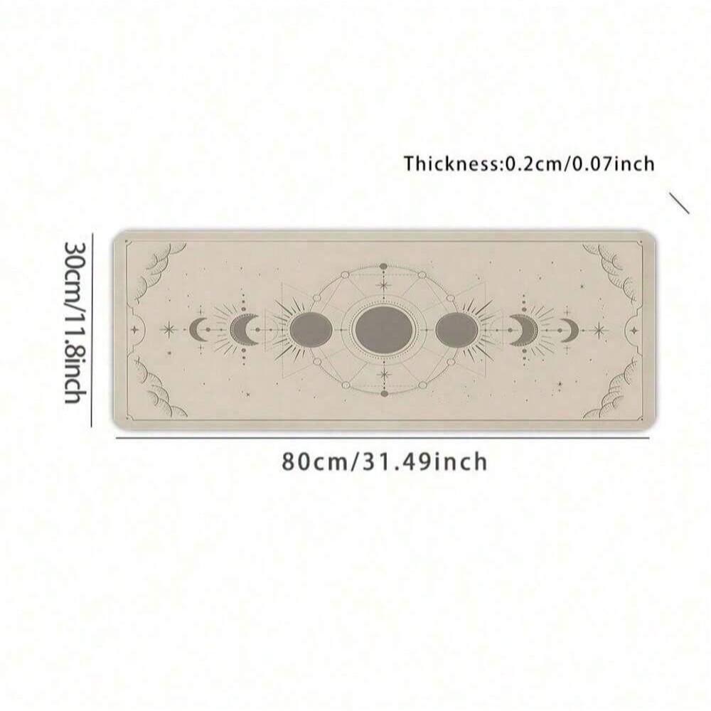 Moon Pattern Mouse Pad, 35.4x15.7 Inches, Non-Slip Base, Durable Keyboard Mat, Extended Desktop Pad, Suitable for Laptop Mouse and Keyboard