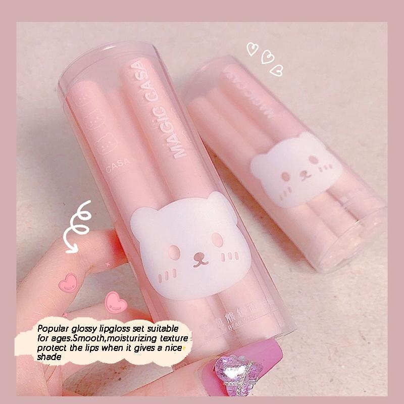 Glossy Mirror Finish Lip Gloss Lip Glaze Set - 6 Colors, Sheer & Hydrating, Brightening