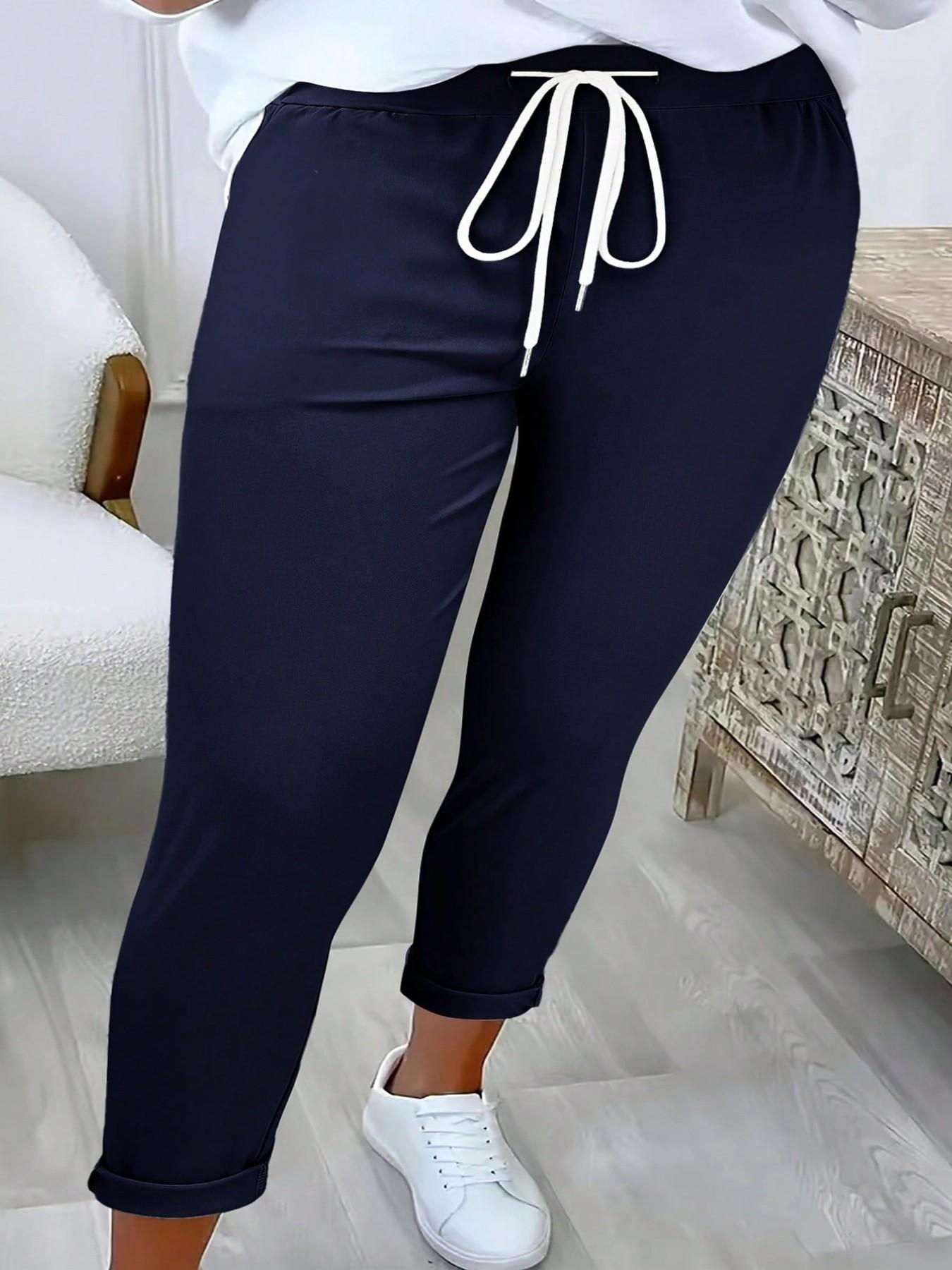 Fashion plus-size women's versatile daily commuting casual pants